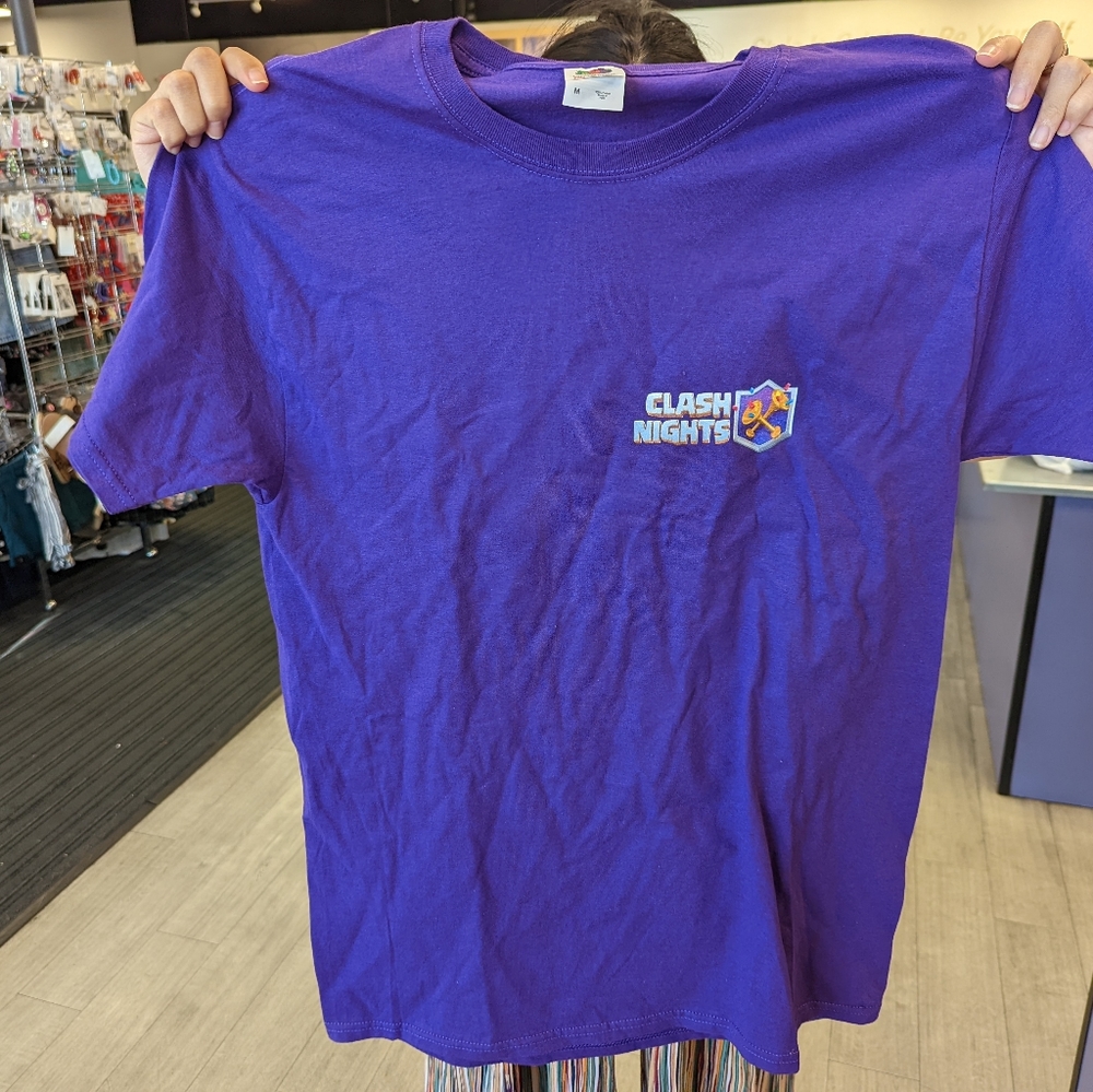 Official 2016 SuperCell Clash Nights Purple Host T-shirt for Clash Royale